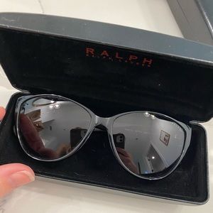 Black Ralph Lauren sunglasses with case